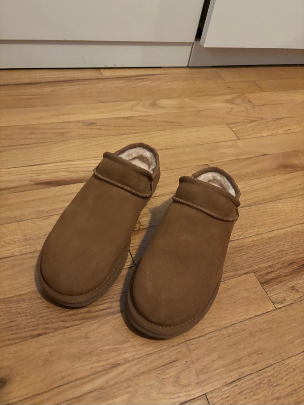 UGG Women’s Brown Shearling-Lined Slip-On Loafers
